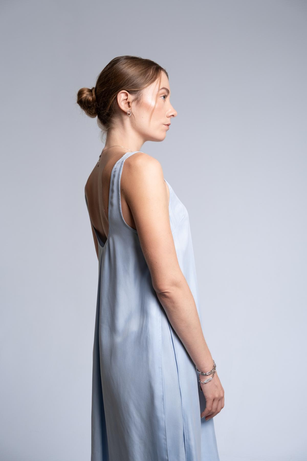 Vestido midi de cupra — 5